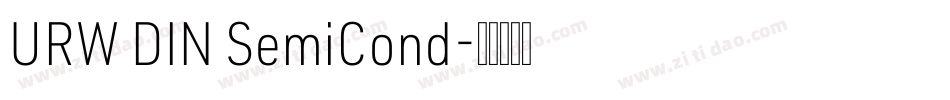 URW DIN SemiCond字体转换